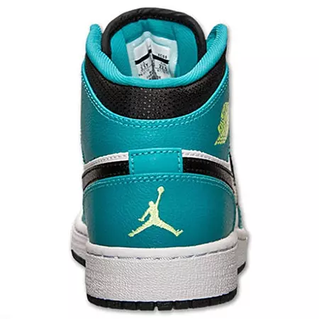 Air Jordan 1 Mid (GS) Junior (128/blanco/esmeralda)