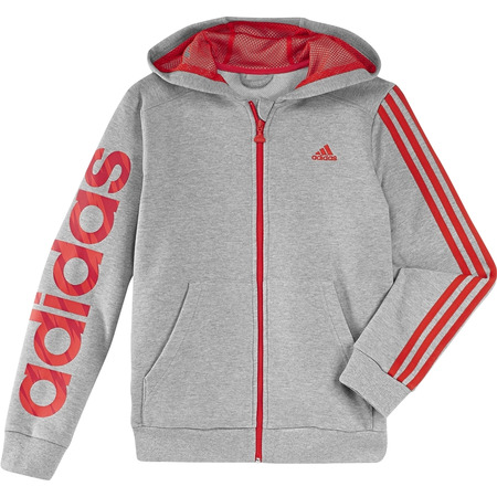 Adidas Rechaged Full-Zip Hoodie Kids (grey/red)