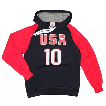 Hoodie Basic USA Nº 10 (navy/red)
