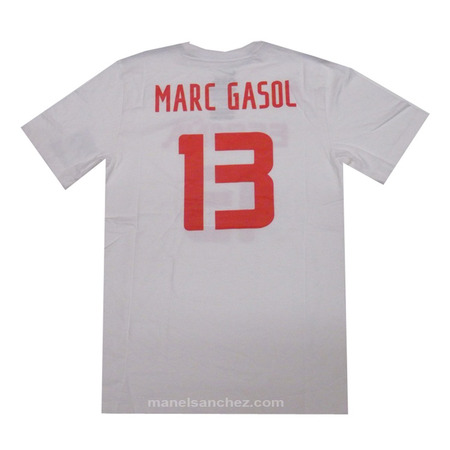 Nike Logo Spain Replica Jersey Marc Gasol #13# (102/white)
