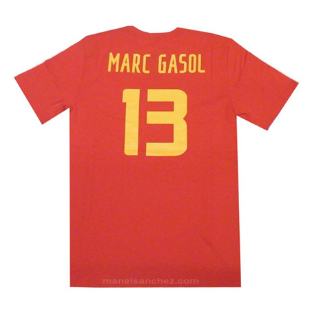 Nike Logo Spain Replica Jersey Marc Gasol #13# (602/red)