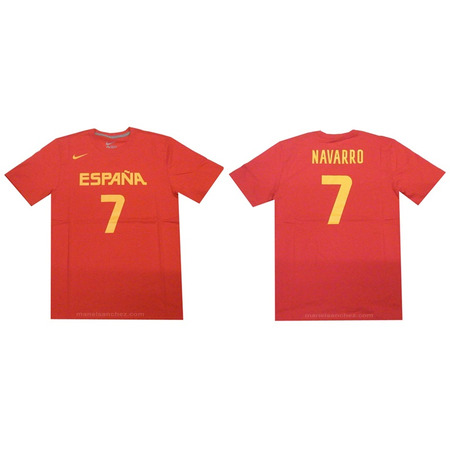 Nike Logo Spain Replica Jersey Navarro #7# (601/red)
