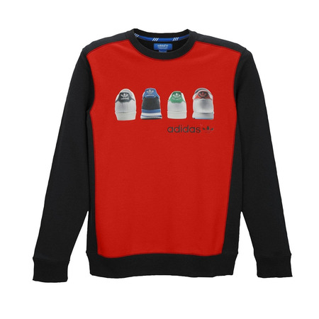 Adidas Originals Crew Placed Print Sweatshirt Men´s (red/black)
