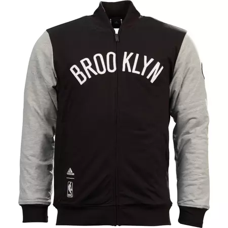 Adidas Chaqueta NBA Washed Brooklyn Nets (negro/gris)