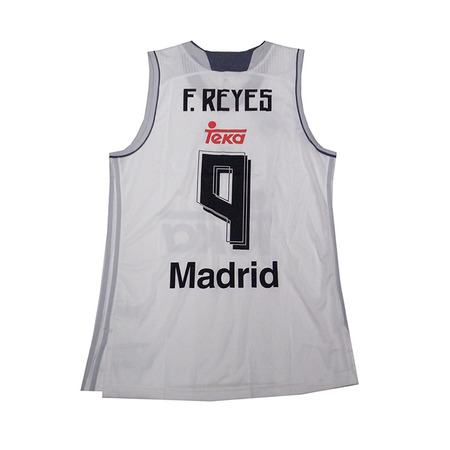 Camiseta F.Reyes #9# Real Madrid Basket 2015-2016 (blanco/gris)