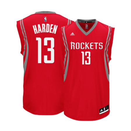 Adidas Camiseta Réplica James Harden #13# Rockets (rojo/blanco/gris)