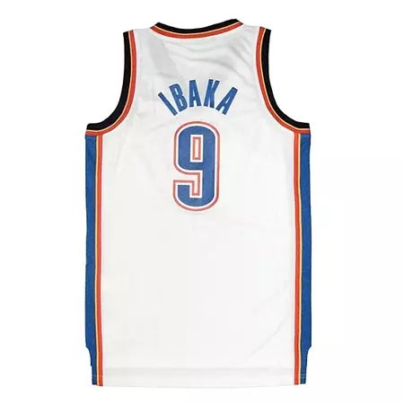 Camiseta NBA Bordados Adidas Serge Ibaka Thunder (branco)
