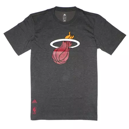 Adidas NBA Miami Heat Logo Fan Winter Tee Men´s (dark gray)