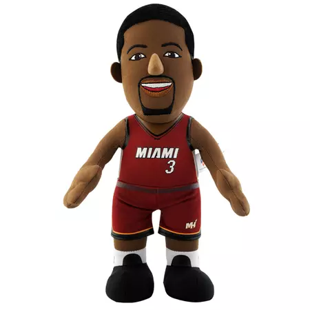 Figures Plush Dwyane Wade # 3 Miami Heat Bleacher Creatures (garnet/white)