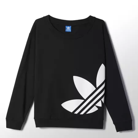 Adidas Originals Light Logo Sweater Mulheres (negro/blanco)