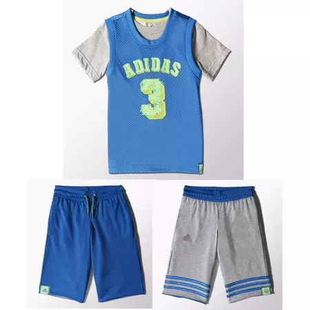 Adidas Conjunto Menino Team Pes (azul/gris/verde)