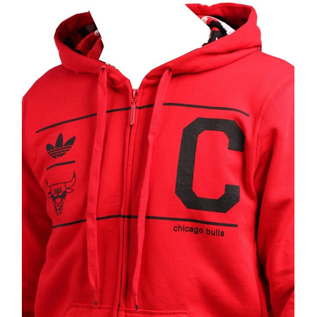 Adidas  Chaqueta Capucha Chicago Bulls (rojo/negro)