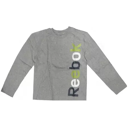 Reebok Camisa Crianças Logo Sport Tee M/L (cinza)