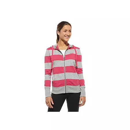 Reebok Sudadera Elements Full Zip Stripe (Rosa/Cinza)