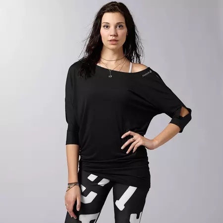 Reebok Camiseta Mulheres Dance Fitnnes Layer (negro)