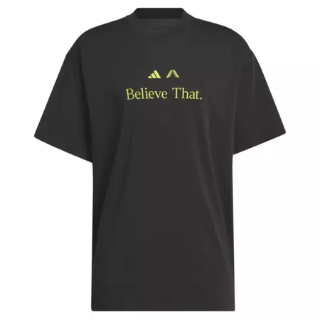 Adidas Basketball Anthony Edwards Believe That T-Shirt "Black/Preloved Lime"