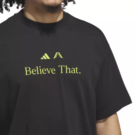 Adidas Basketball Anthony Edwards Believe That T-Shirt "Black/Preloved Lime"
