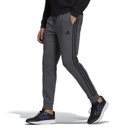 Adidas Essentials French Terry Tapered-Cuff 3-Stripes Pants "Dark Grey"