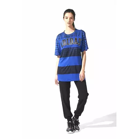 Adidas Originals Camiseta Vestido Mulheres New York (azul/negro)