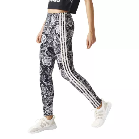 Adidas Originals Farm Florido 3 Stripes Leggings "Floral Vintage" (black/white)