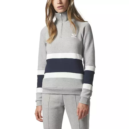 Adidas Originals Halfzip Sweater Medium Grey
