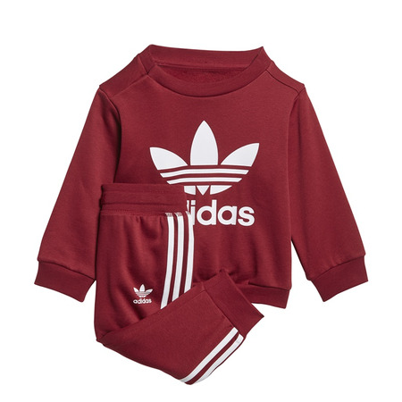 Adidas Originals Infants Trefoil Crew Tracksuit (Burgundy/White)