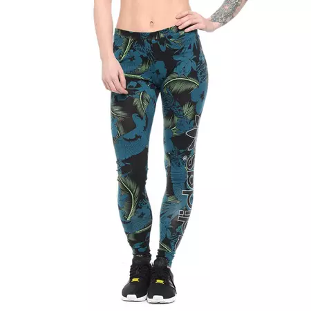 Adidas Originals Legging Mulheres Hawaii (negro/azul/verde)