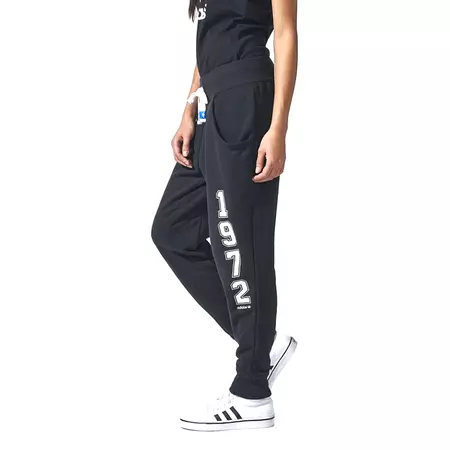 Adidas Originals Pantalón Mulheres Logo Essentials Baggy (negro/blanco)