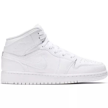 Air Jordan 1 Mid (GS)  "Maxi White"