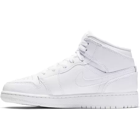 Air Jordan 1 Mid (GS)  "Maxi White"