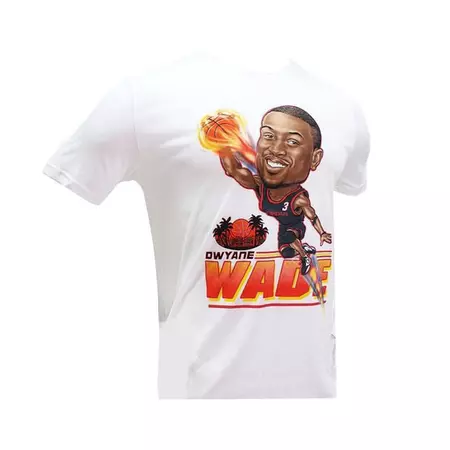 Jordan DWade Image Banner T-Shirt (100/white/Gym Red)