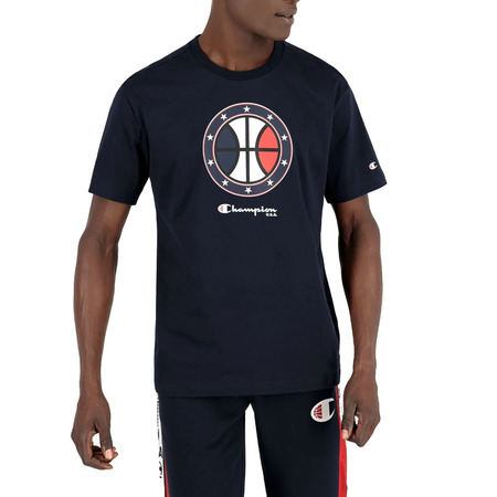 Champion Basketball Legacy Round Up Graphic Crewneck T-Shirt "Navy"