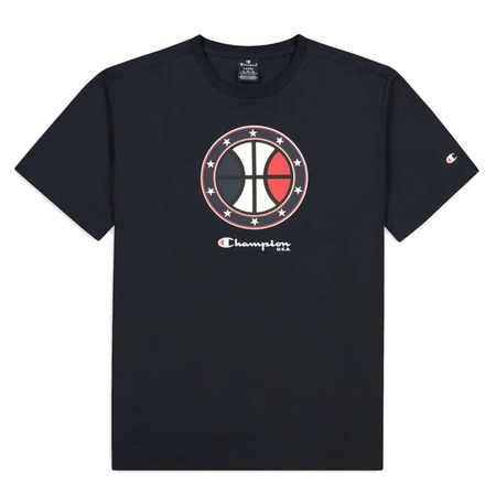 Champion Basketball Legacy Round Up Graphic Crewneck T-Shirt "Navy"