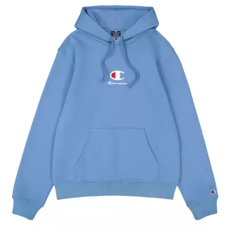 Champion Big C Logo Embroidery Fleece Hoodie "Teal Blue"