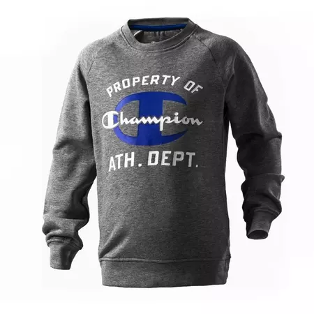 Champion Crewneck Atlhetic Sweatshirt Logo Kids (grey)