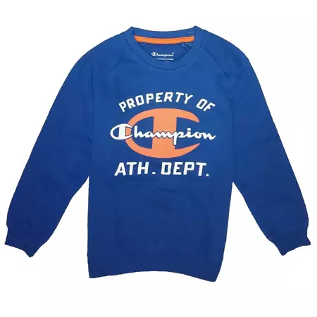 Champion Crewneck Atlhetic Sweatshirt Logo Kids (royal/orange/white)
