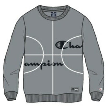 Champion Kids Basketball Logo Fleece Sweatshirt "Gray"
