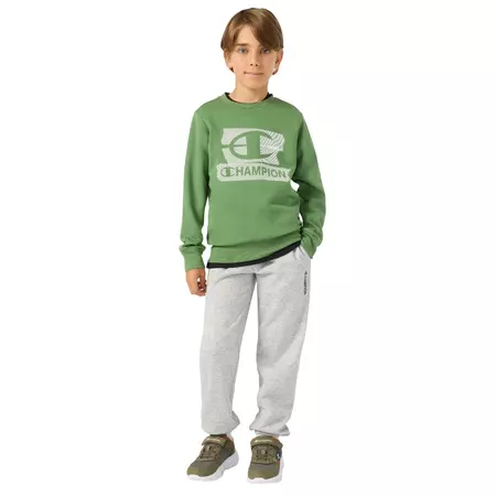 Champion Kids Graphic Crew Neck Sweatshirt "Green"