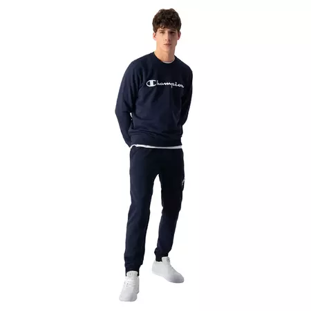 Champion Legacy Big Script Logo Crewneck Sweatshirt "Navy"