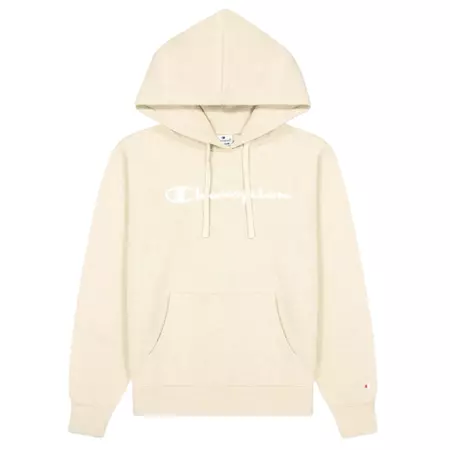 Champion Legacy Big Script Logo Print Hoodie "Wheat"