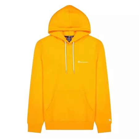 Champion Legacy Drawcord Small Logo Hoodie "Orange"