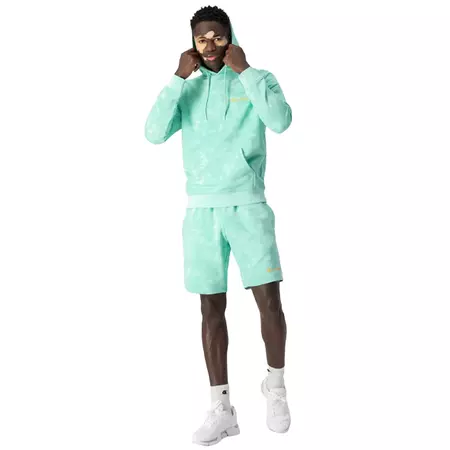 Champion Legacy Tie-Dye Small Script Logo Hoodie "Lime Green"