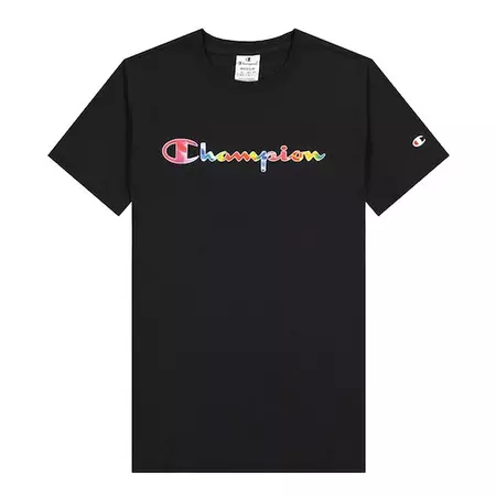 Champion Legacy Wm´s Script Colors Logo T-shirt "Black"