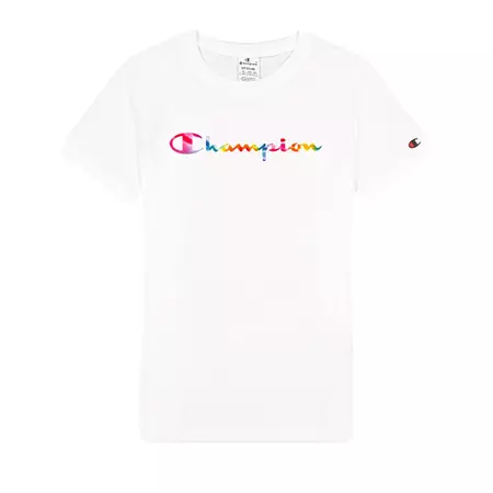 Champion Legacy Wm´s Script Colors Logo T-shirt "White"