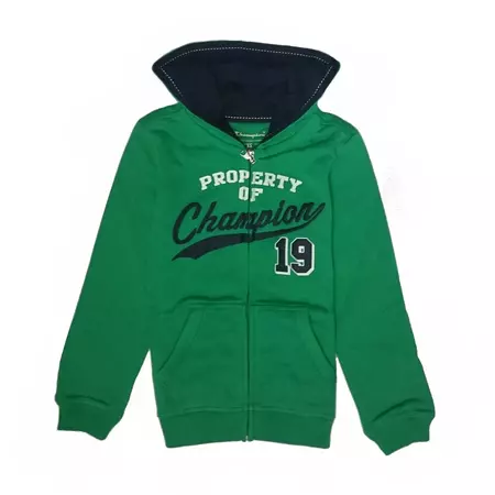 Champion Sudadera Capucha Menino Athletic 1919 Hooded Full-Zip (verde/marino)