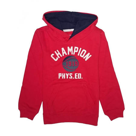Champion Hooded Atlhetic Sweatshirt Phys.ED.1919 Logo Kids (red)
