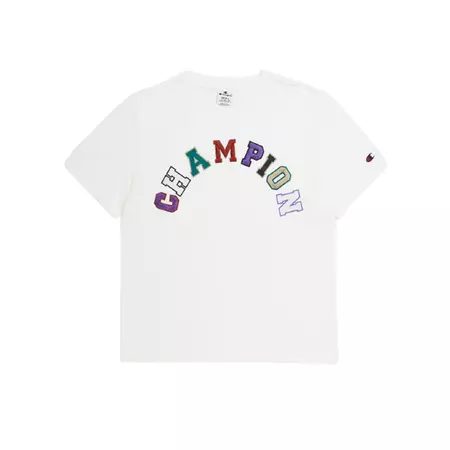 Champion Varsity Logo Cotton T-Shirt "White"