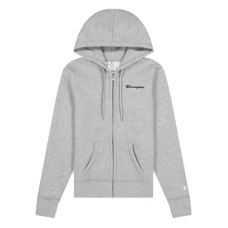 Champion Wn´s Legacy Small Script Logo Print Zip-Up Hoodie "Gray"
