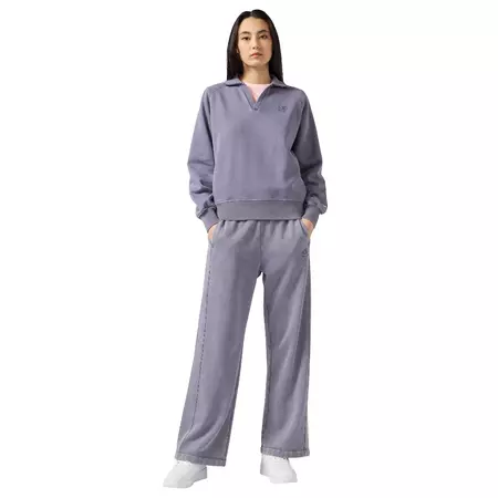 Champion Women's Washed Wide Leg Fleece Pants Icons "Dark Mauve"