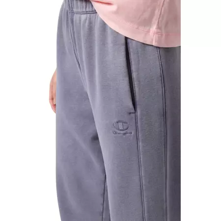 Champion Women's Washed Wide Leg Fleece Pants Icons "Dark Mauve"